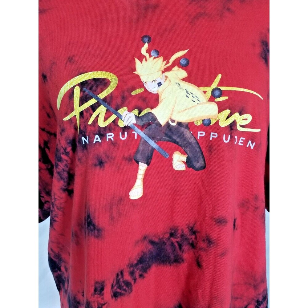 Naruto Shippuden Primitive x Red Black Tie Dye Graphic T-shirt Mens Size Large - Picture 4 of 9